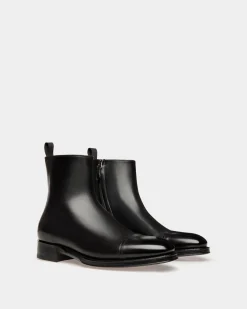 Adrien Brody Travel Collection Bootie In Black Leather