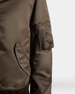 Adrien Brody Travel Collection Bomber In Military Green Nylon