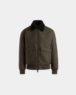 Adrien Brody Travel Collection Blouson In Olive Green Nylon