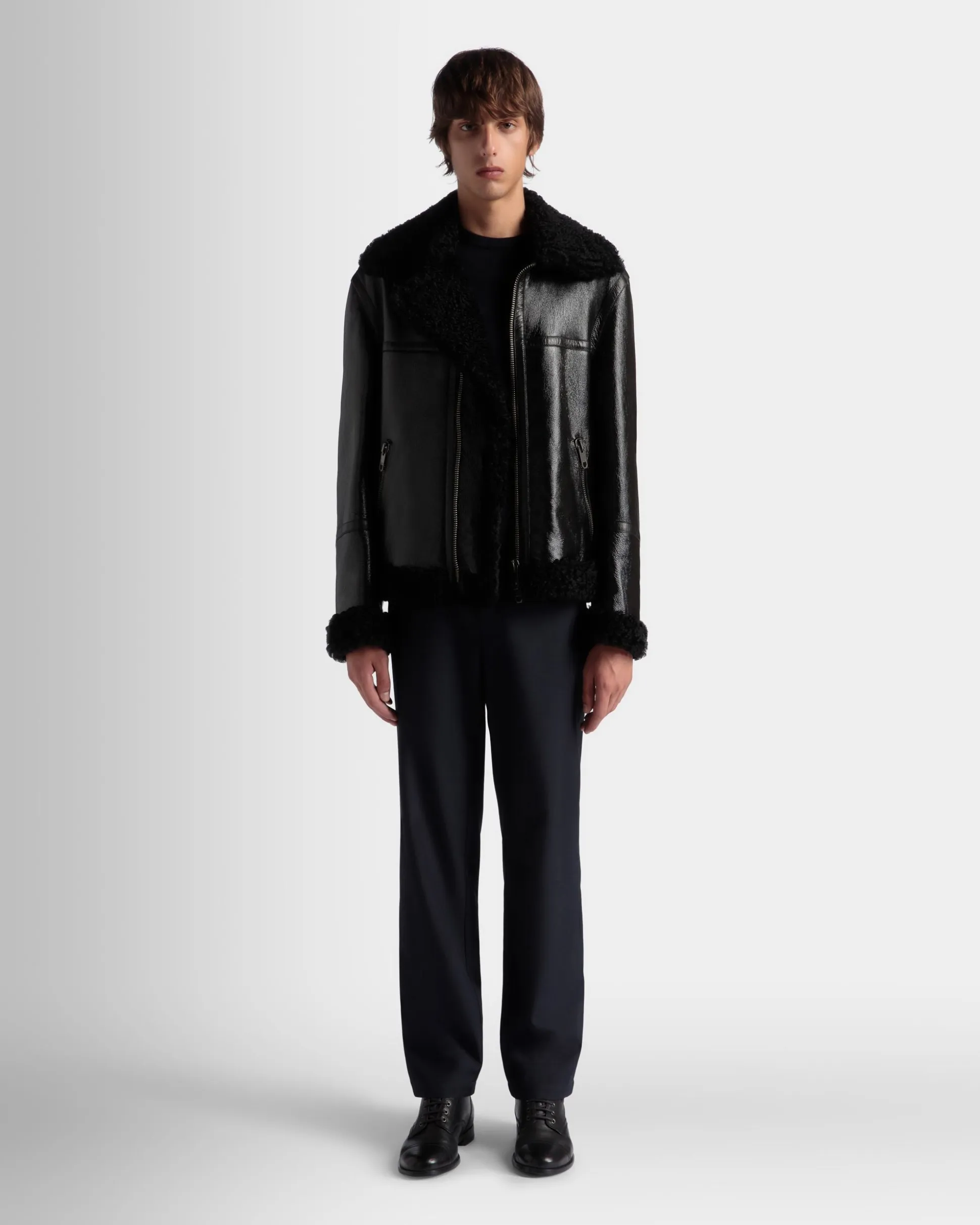 Adrien Brody Travel Collection Blouson In Black Leather