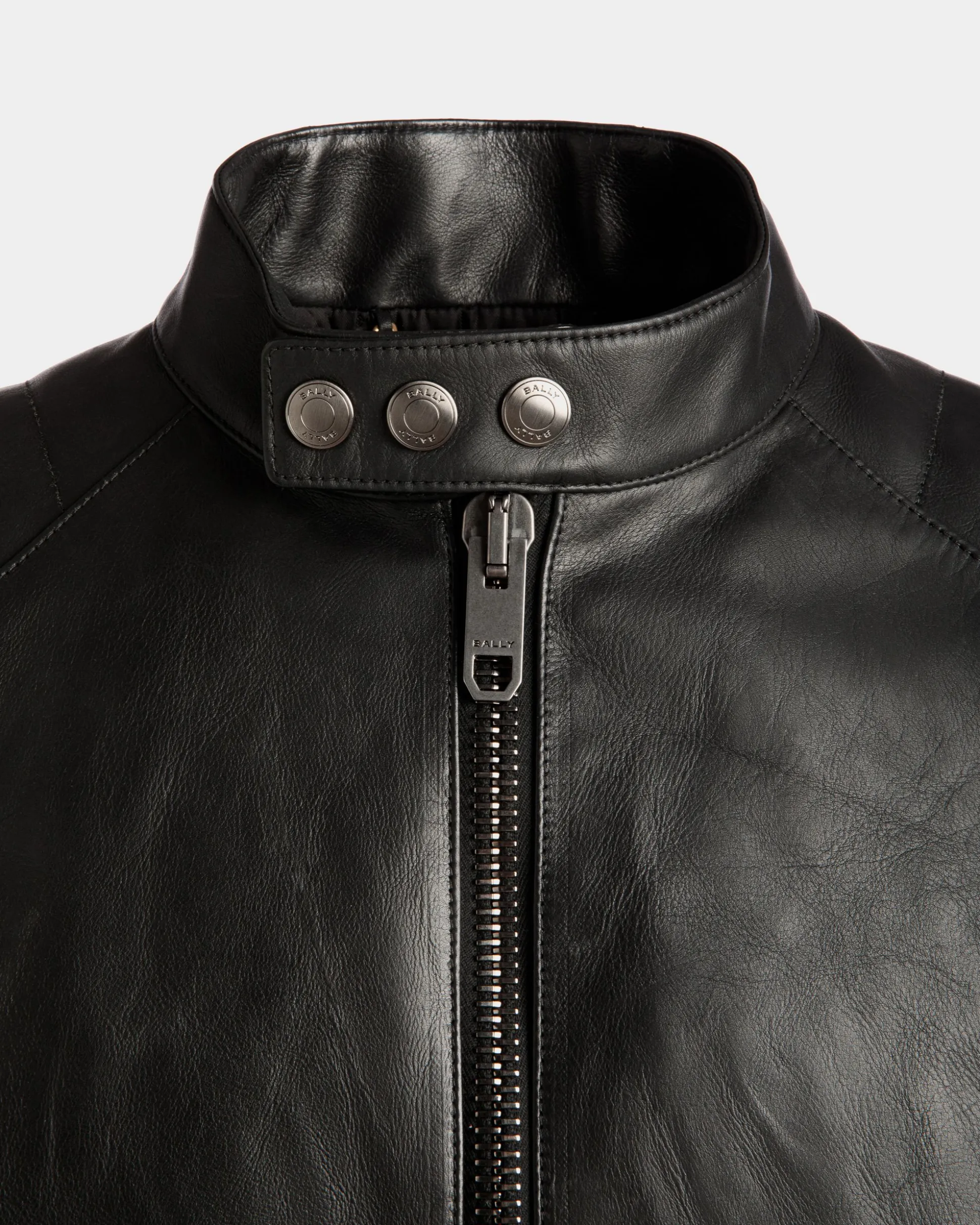 Adrien Brody Travel Collection Biker Jacket In Black Leather