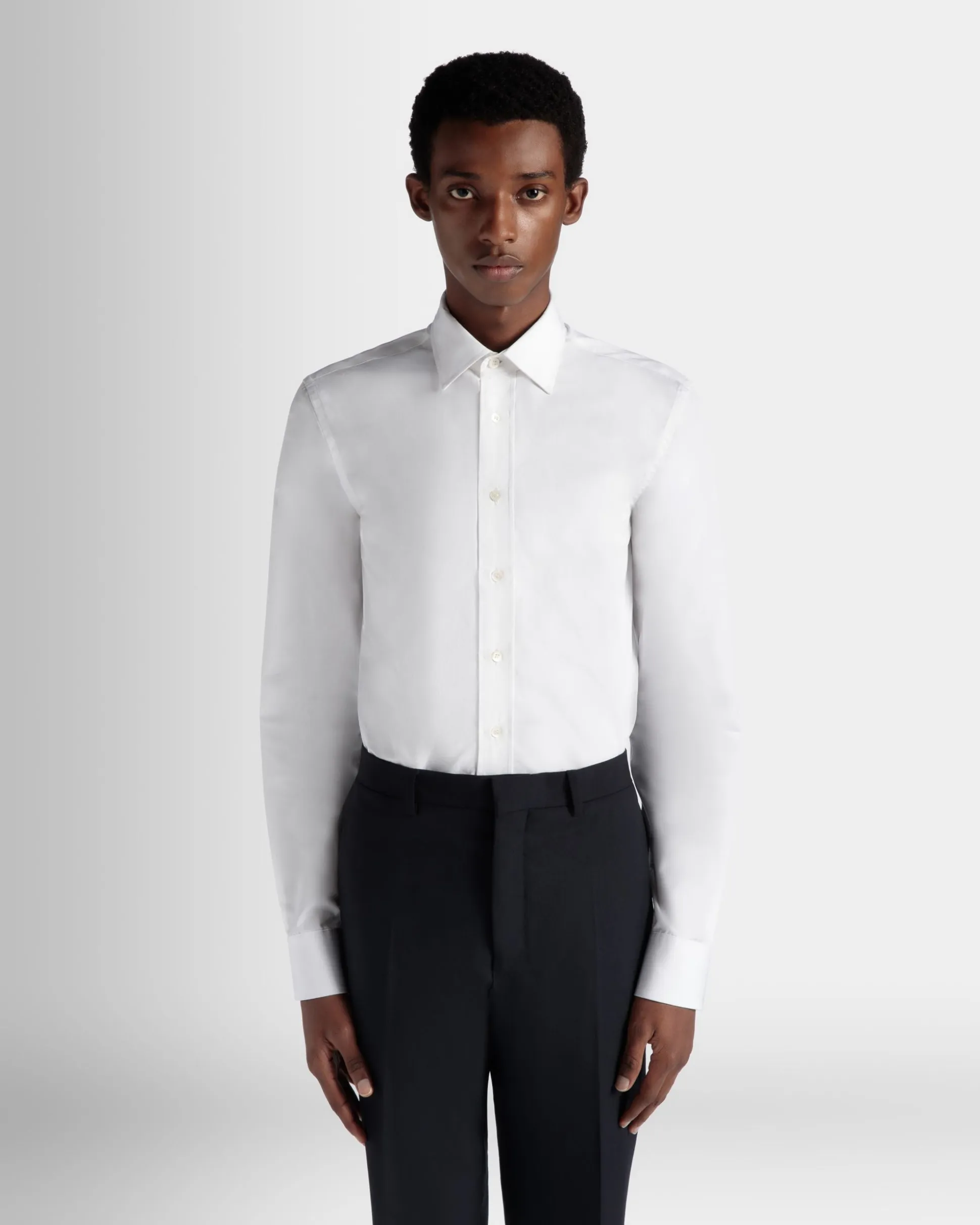 Adrien Brody Travel Collection Long Sleeve Shirt In White Cotton