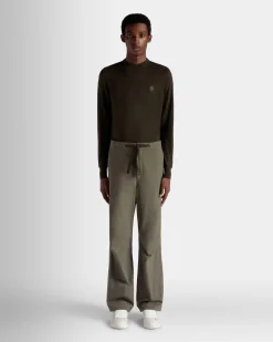 Adrien Brody Travel Collection Pants In Military Green Cotton