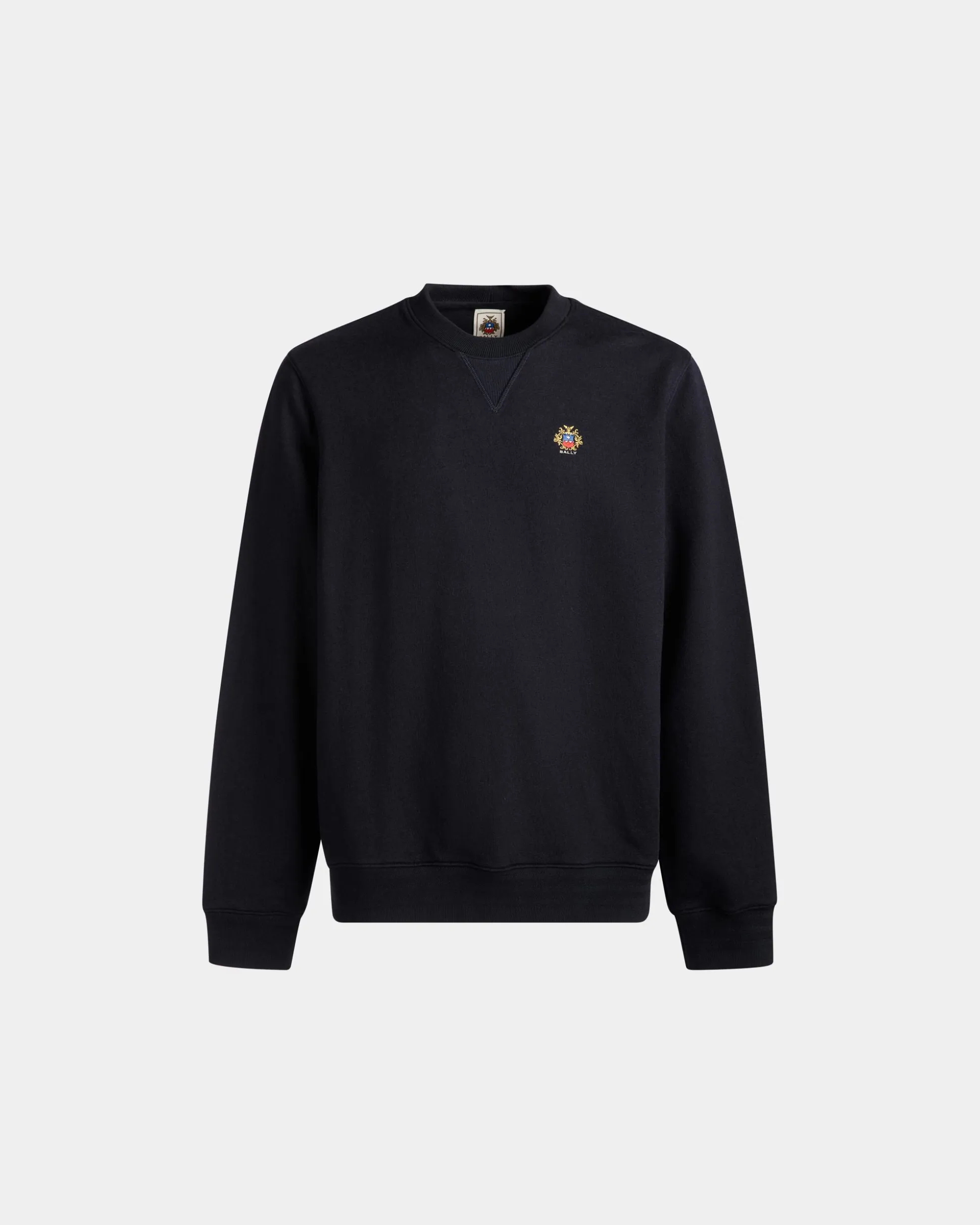 Adrien Brody Travel Collection Crewneck Sweatshirt In Navy Blue Cashmere Blend