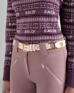 Arkle 85 cm Belt in White Leather