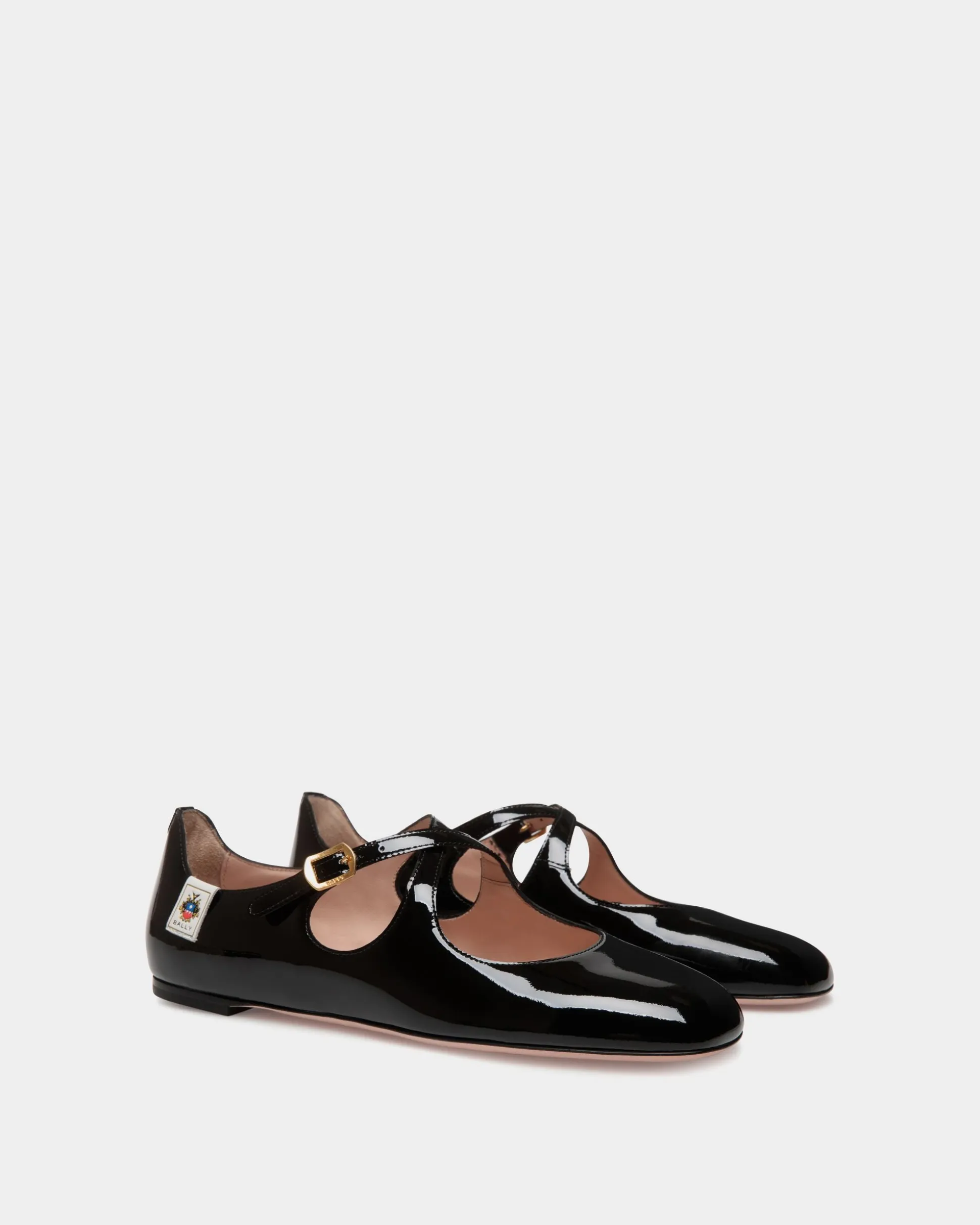 Ballyrina Flat In Black Patent Leather