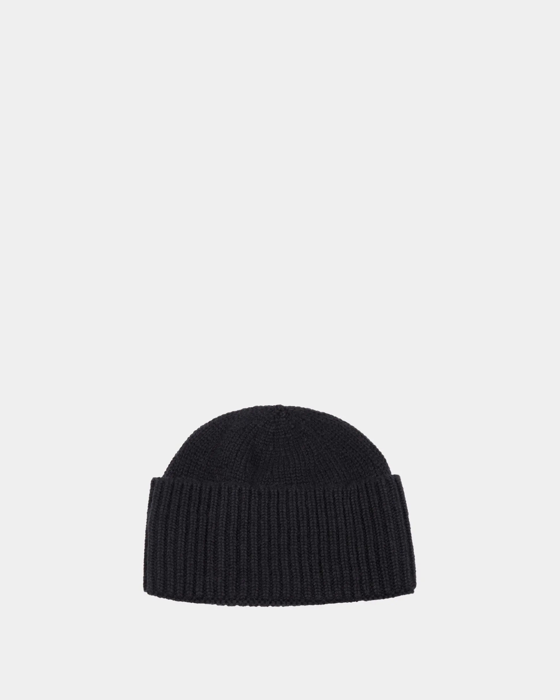 Beanie In Navy Blue Cashmere
