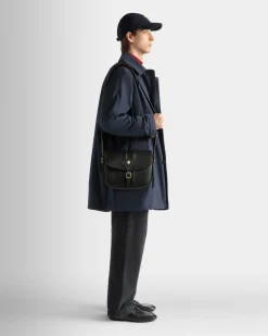 Beckett Crossbody Bag in Black Leather