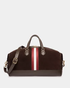 Beckett Weekender in Ebano Suede And Leather