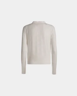 Beige Cardigan in Beige Silk Blend