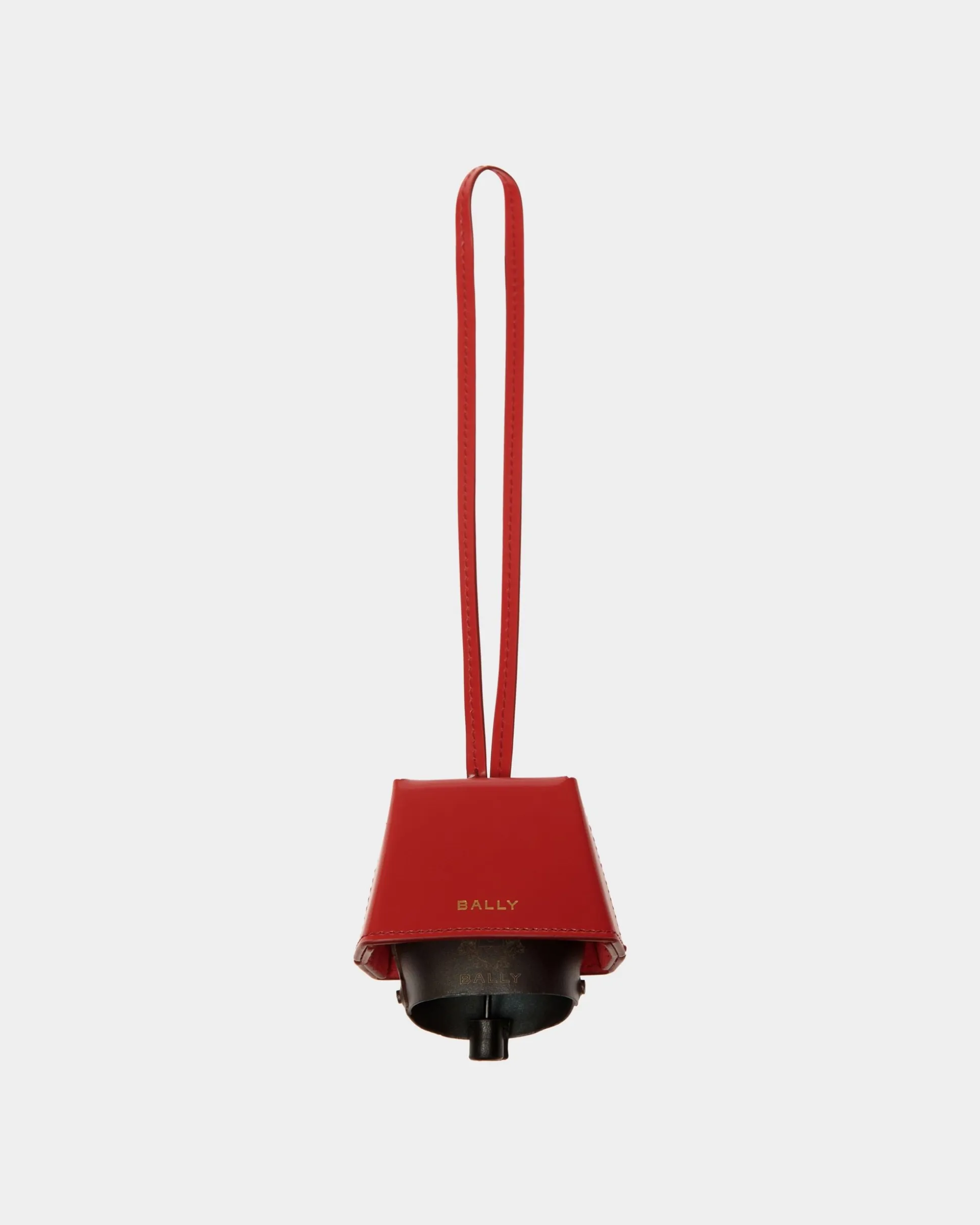 Belle Charm in Candy Red Brushed Leather