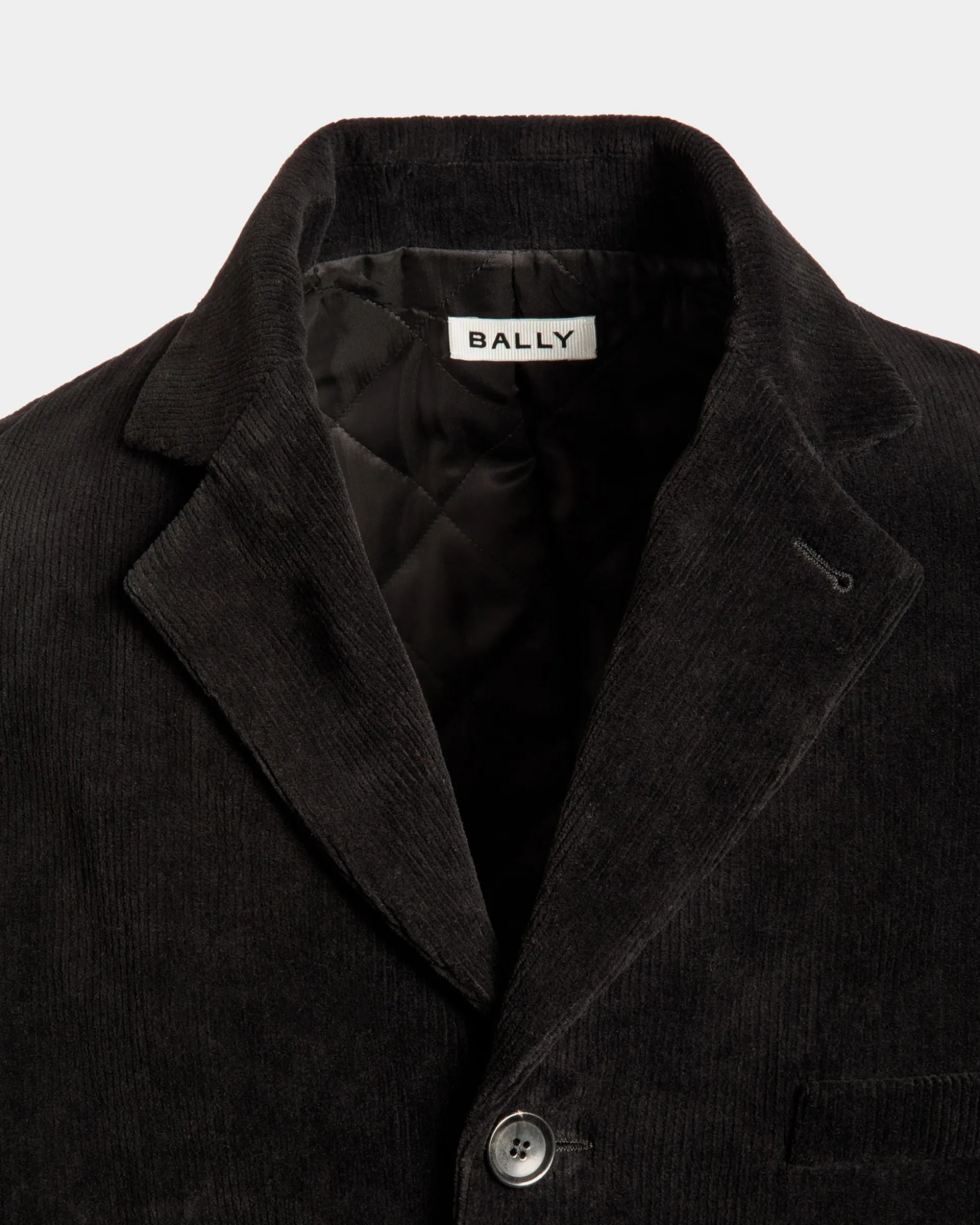 Blazer In Black Cotton Corduroy