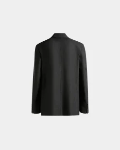Blazer In Dark Grey Wool Blend
