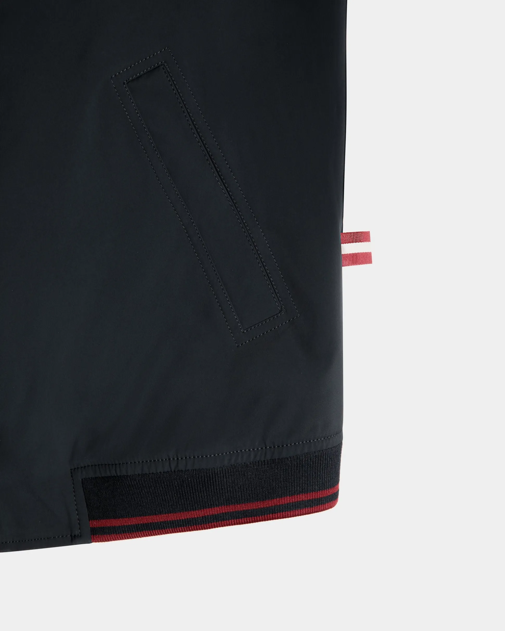Blouson In Navy Blue Nylon
