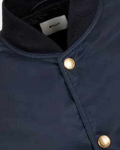 Bomber in Dark Blue Nylon