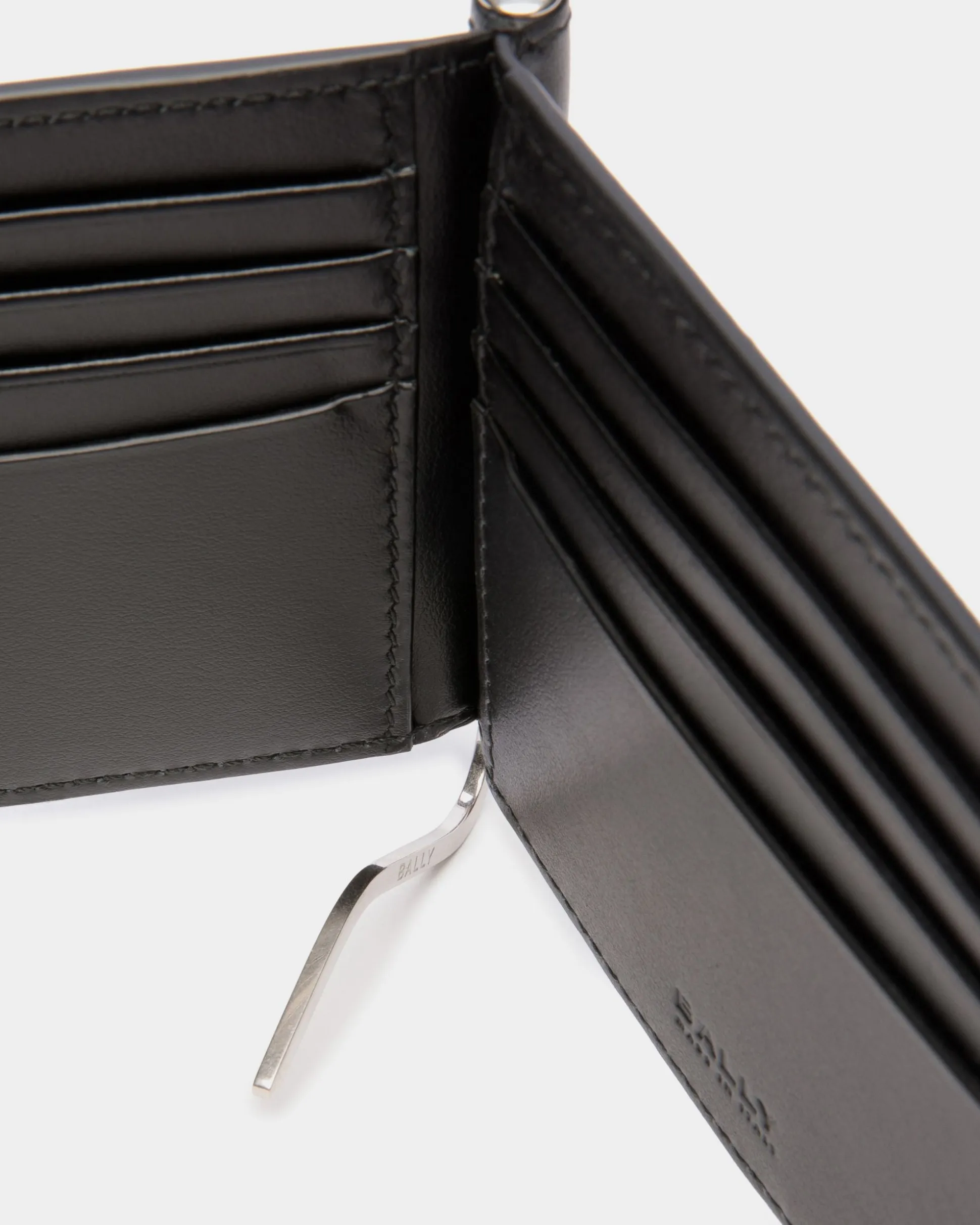 Busy Bally Bifold Wallet in Black Leather