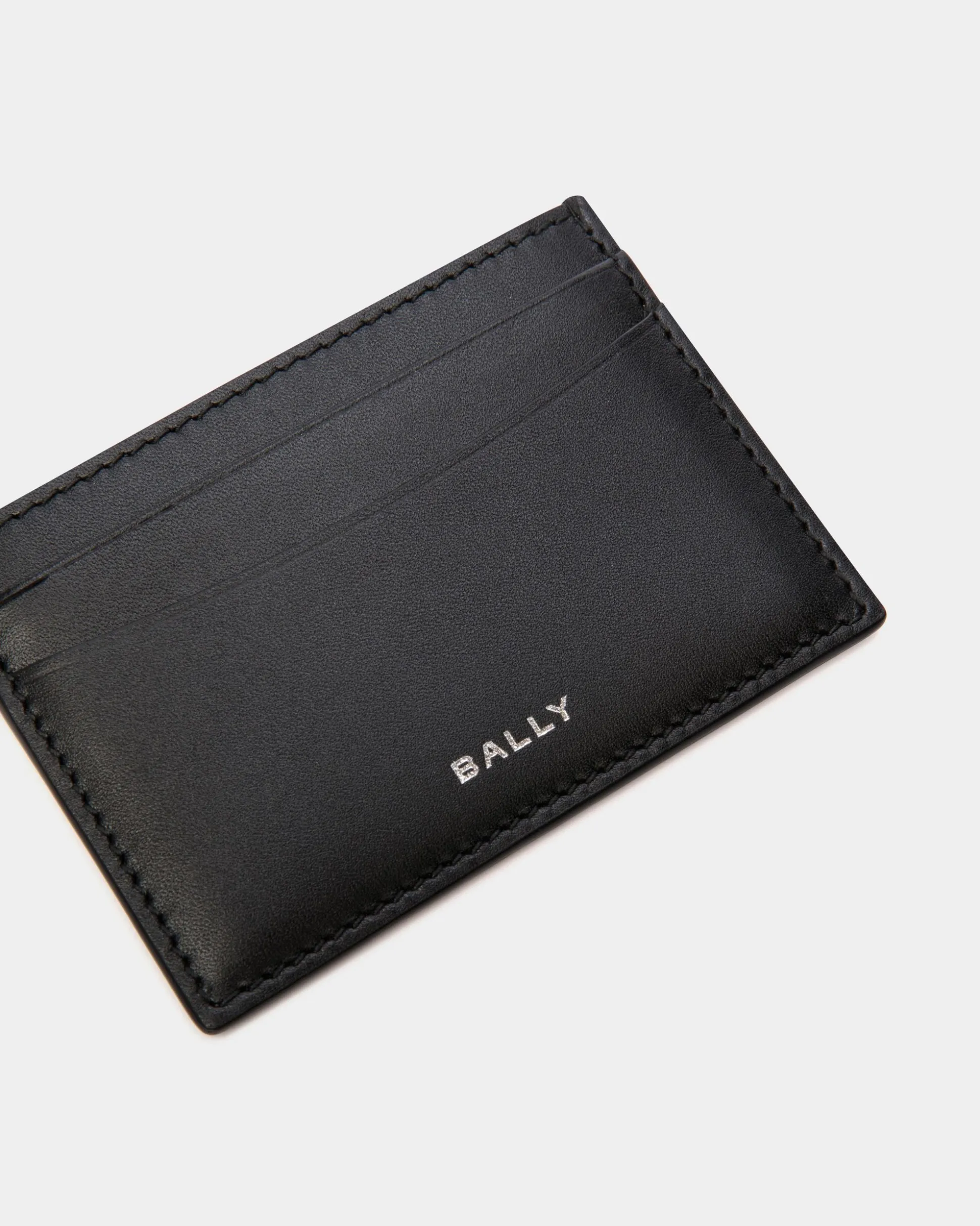 Busy Bally Card Holder in Black Leather