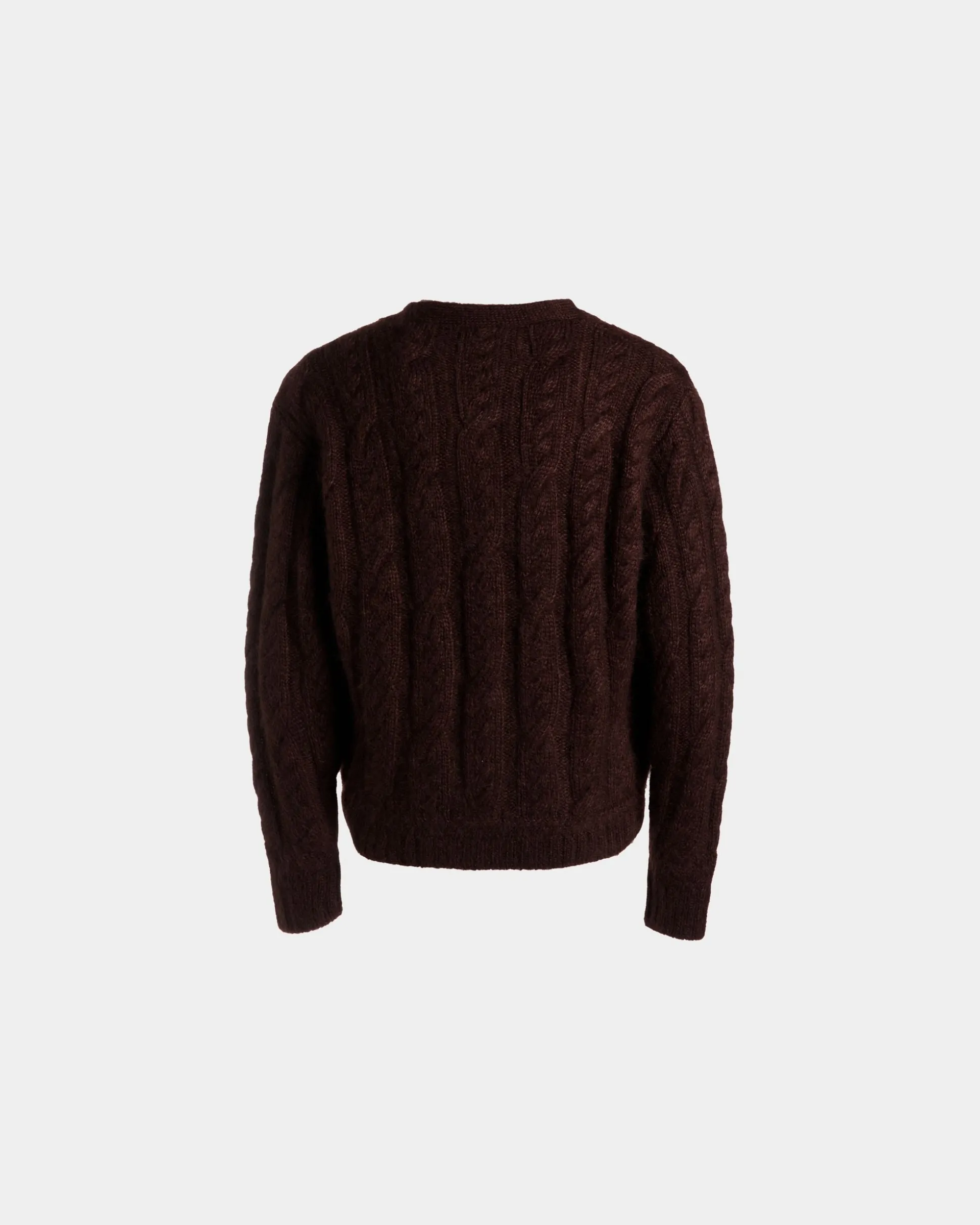 Cardigan in Brown Mohair And Silk
