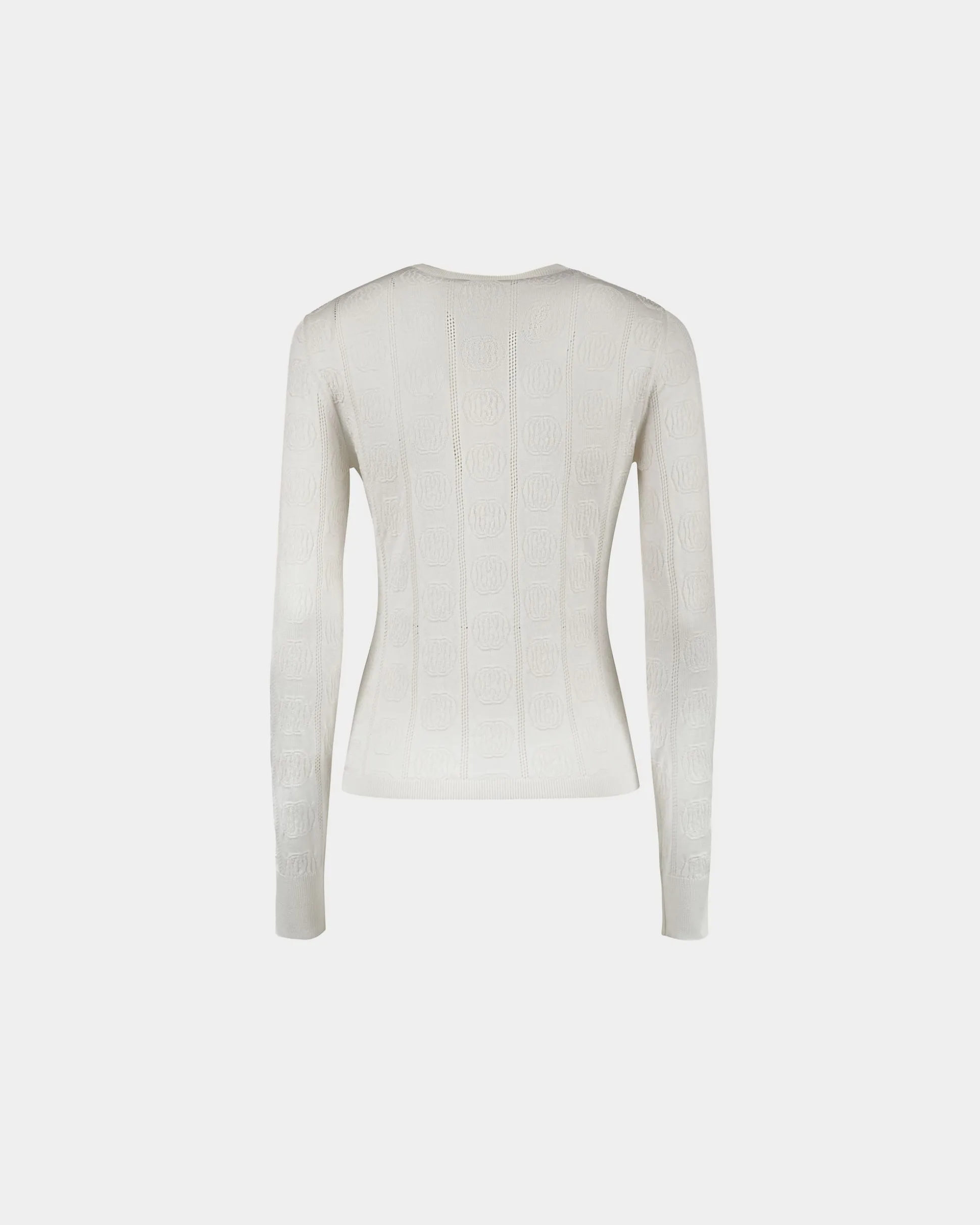 Crewneck Top In A Beige Silk Blend