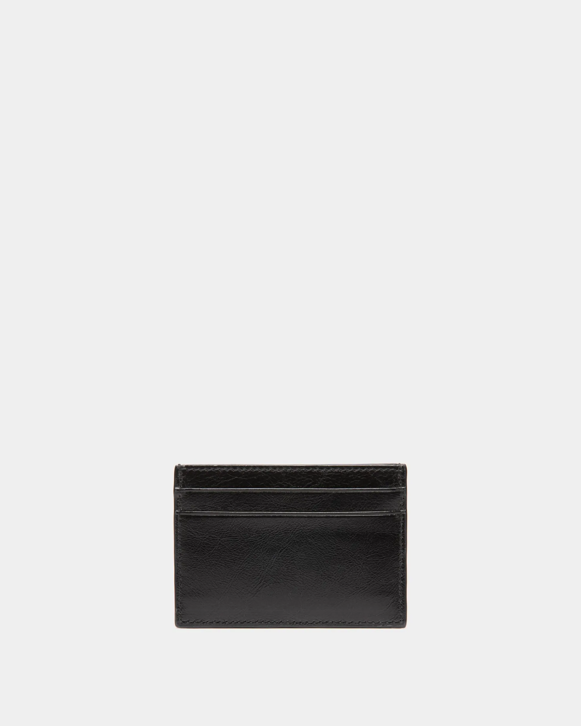 Easy Bally Card Holder In Black Leather