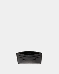 Easy Bally Card Holder In Black Leather