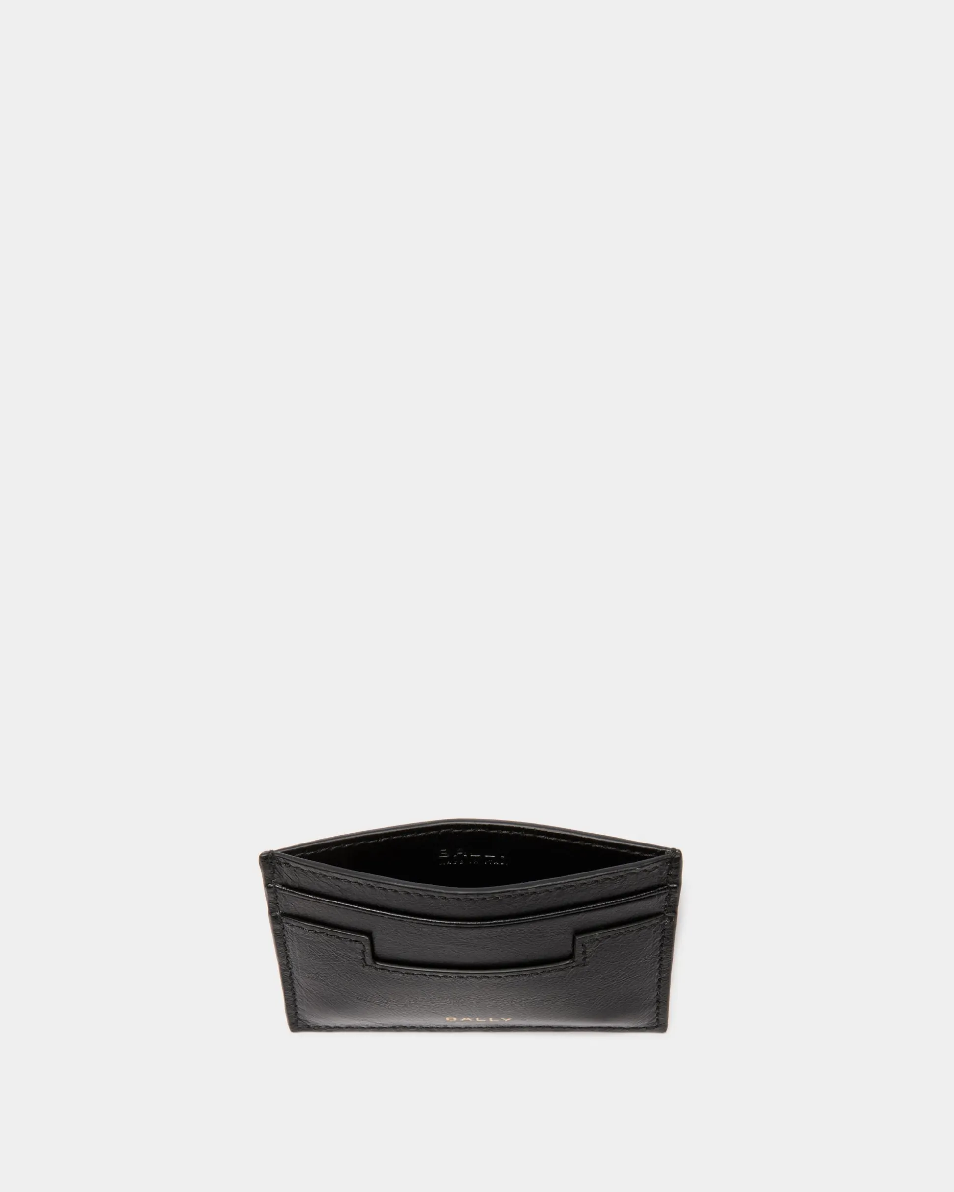 Easy Bally Card Holder In Black Leather