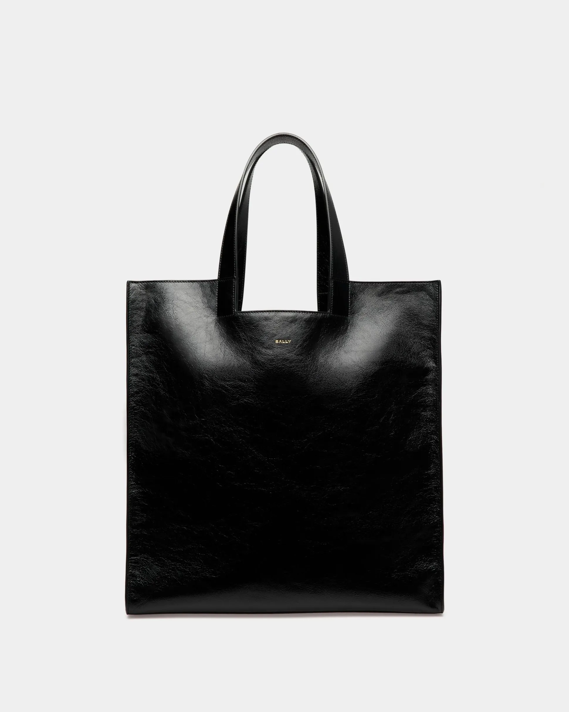 Easy Bally Tote In Black Leather