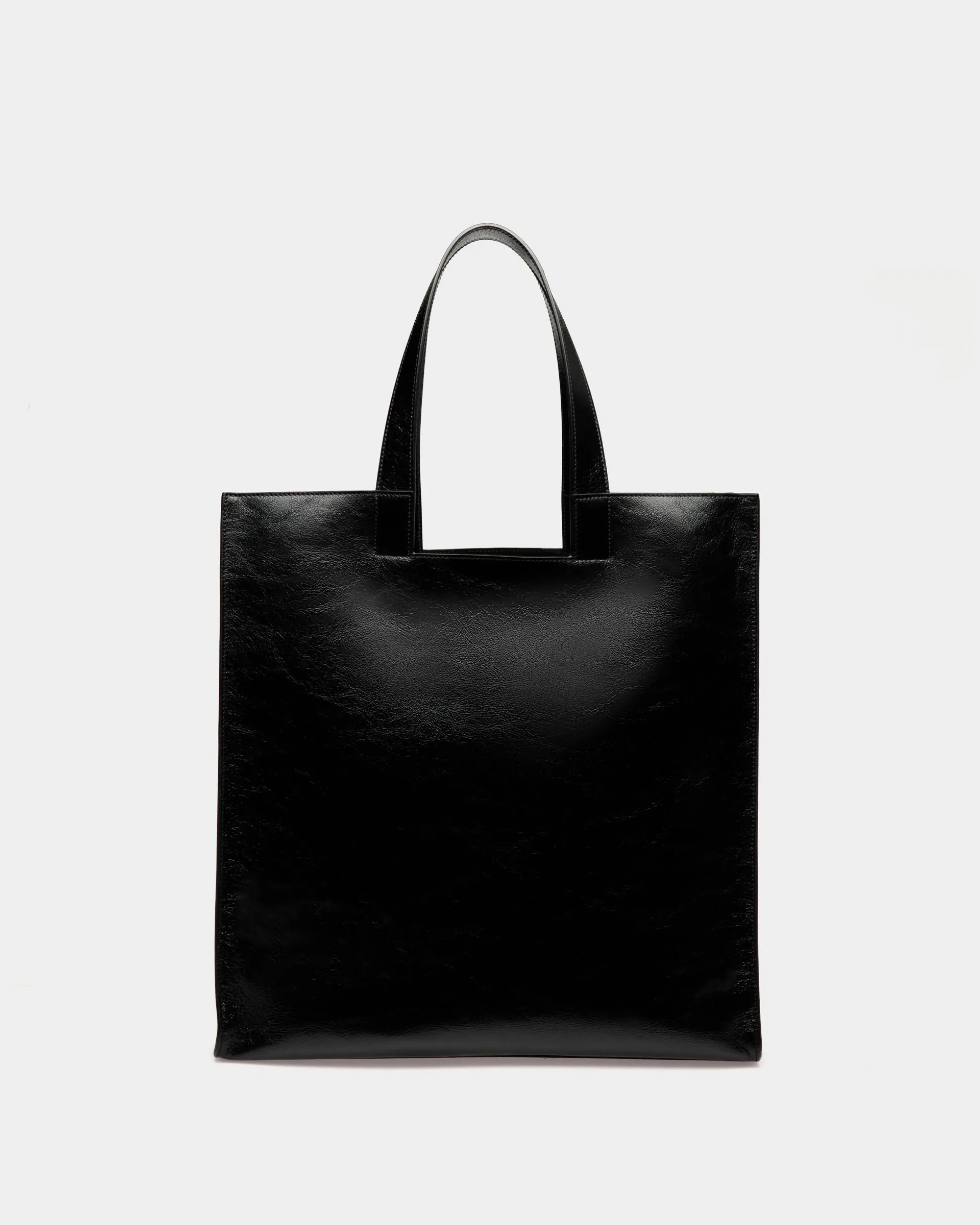Easy Bally Tote In Black Leather