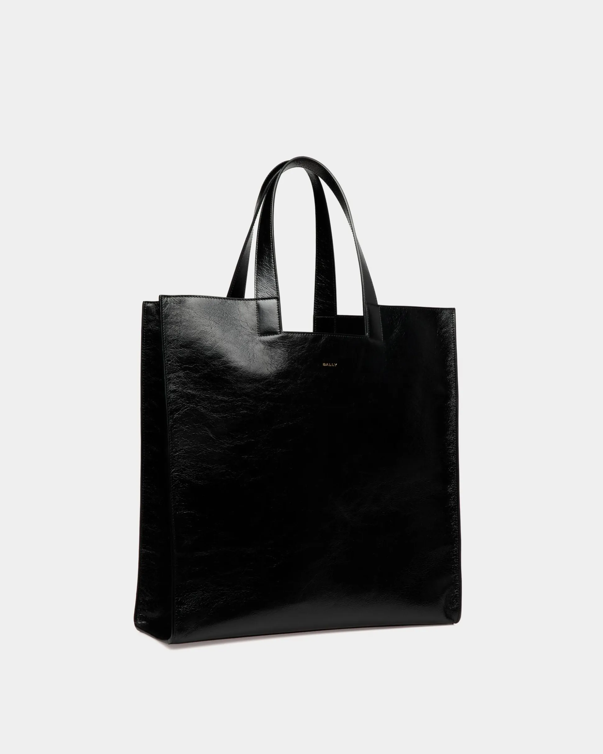 Easy Bally Tote In Black Leather