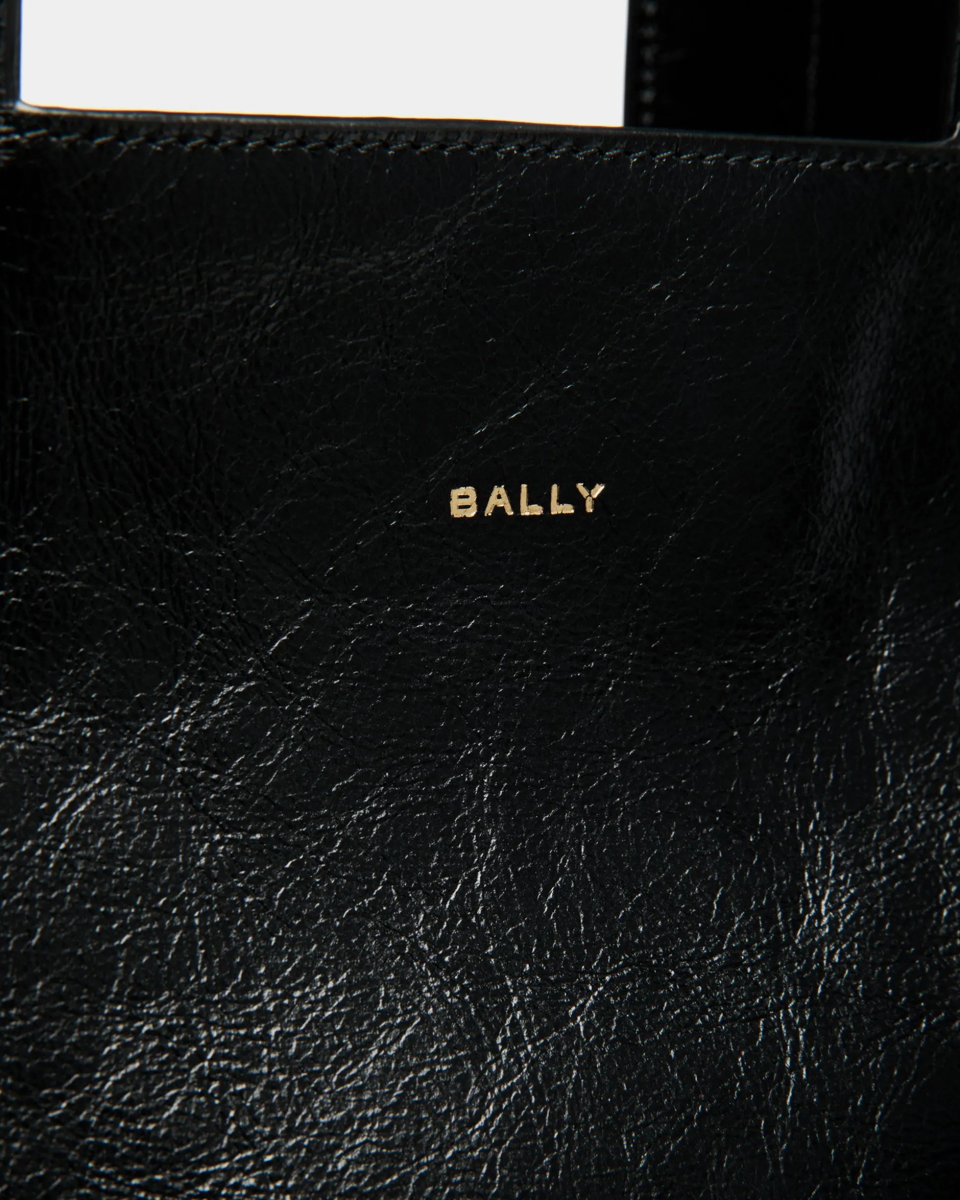 Easy Bally Tote In Black Leather