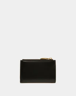 Emblem Wallet In Black Leather