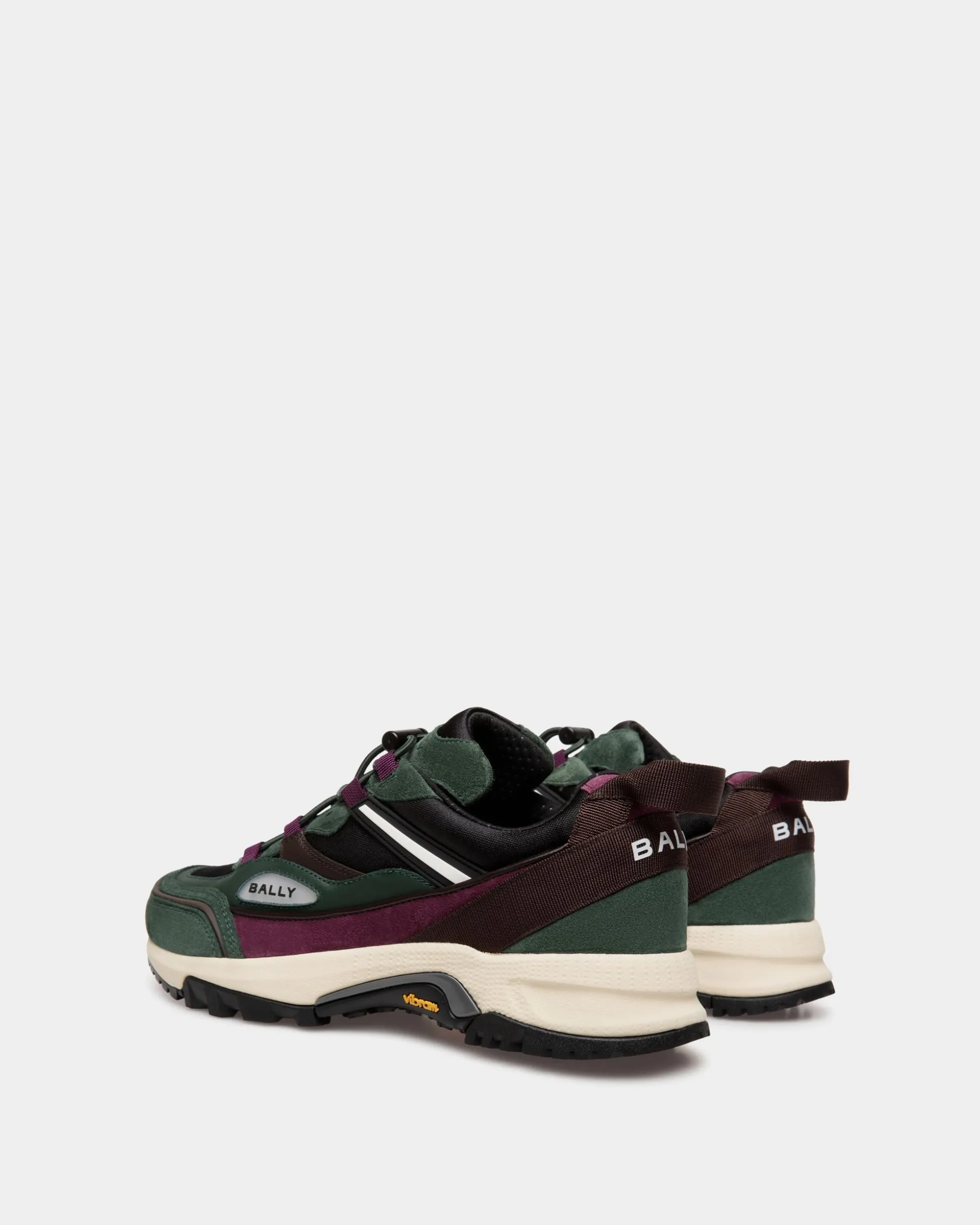 Faster Sneaker In Bottle Green Leather and Nylon