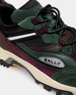 Faster Sneaker In Bottle Green Leather and Nylon