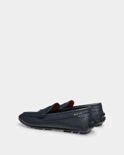 Kerbs Driver in Blue Grained Leather