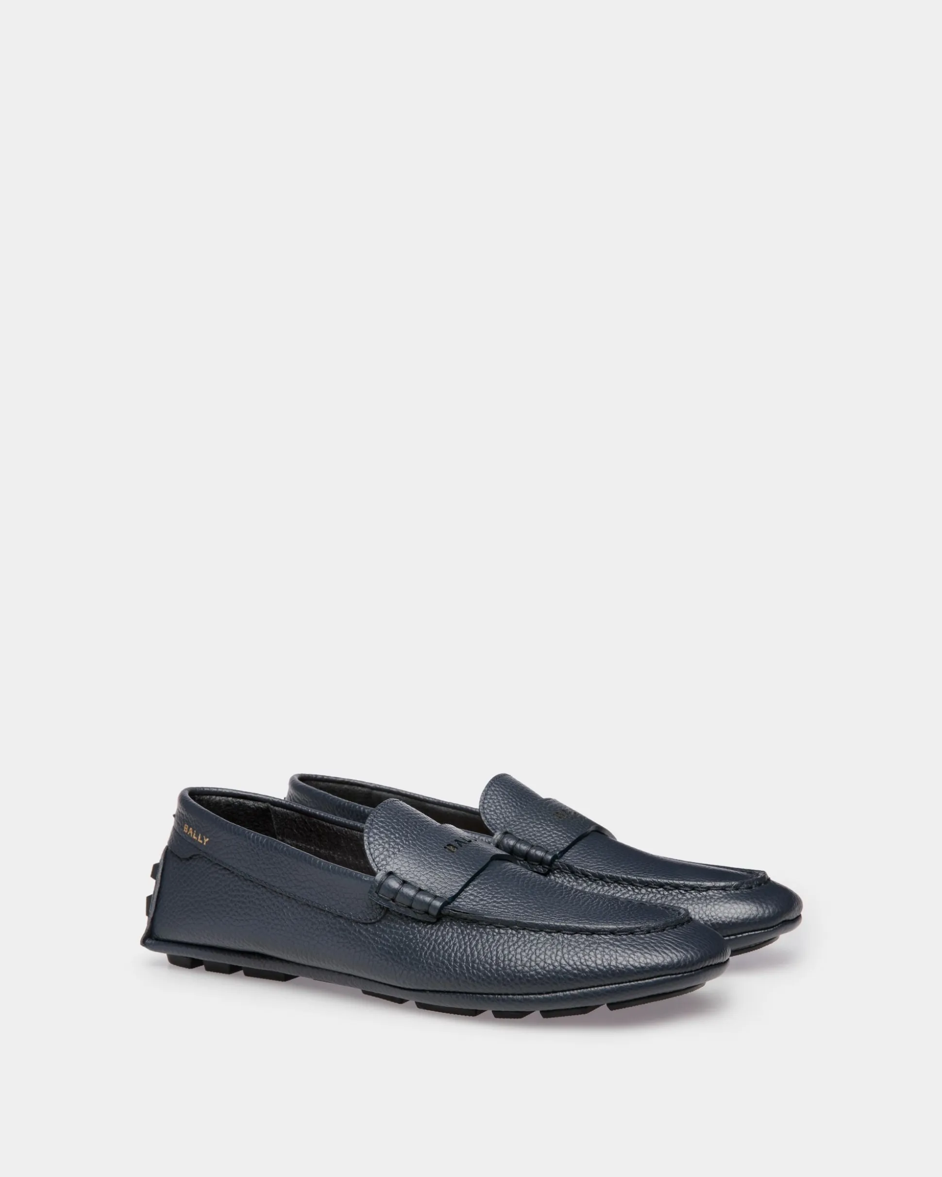 Kerbs Driver in Blue Grained Leather