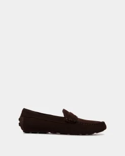Kerbs Driver In Ebano Suede Leather
