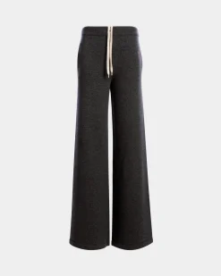 Knit Pants In Dark Grey Wool And Cashmere