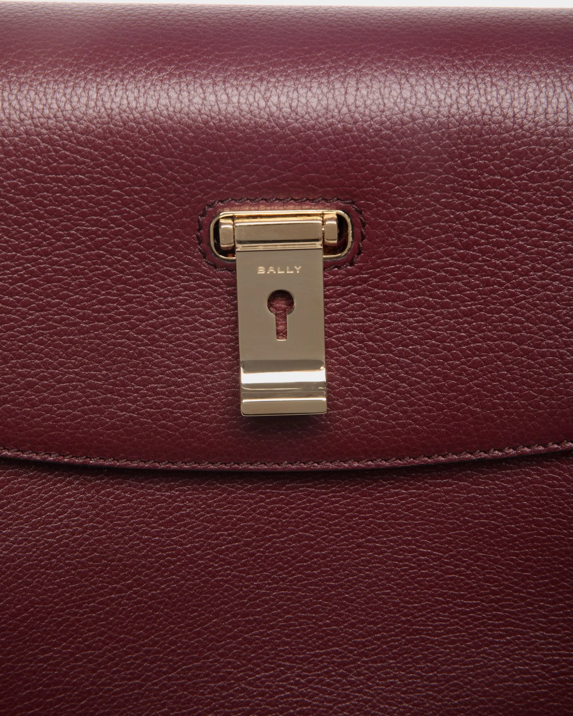 Lock Me Top Handle Bag In Andorra Grained Leather