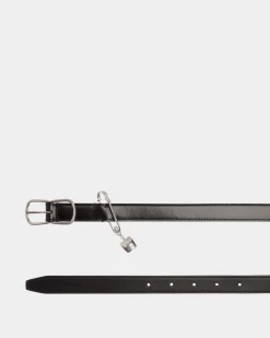Loto 20 mm Belt In Black Brushed Leather