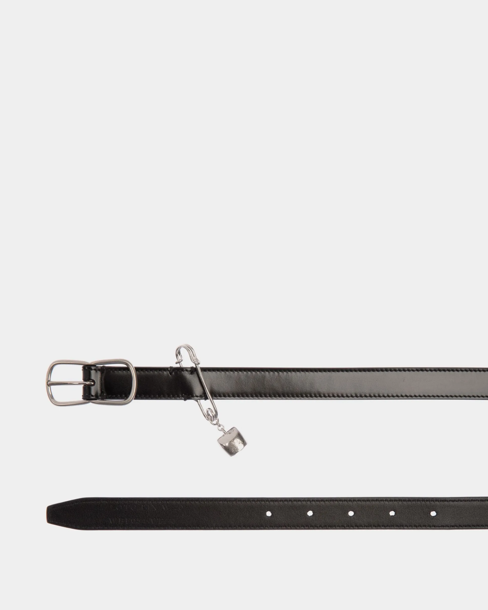 Loto 20 mm Belt In Black Brushed Leather