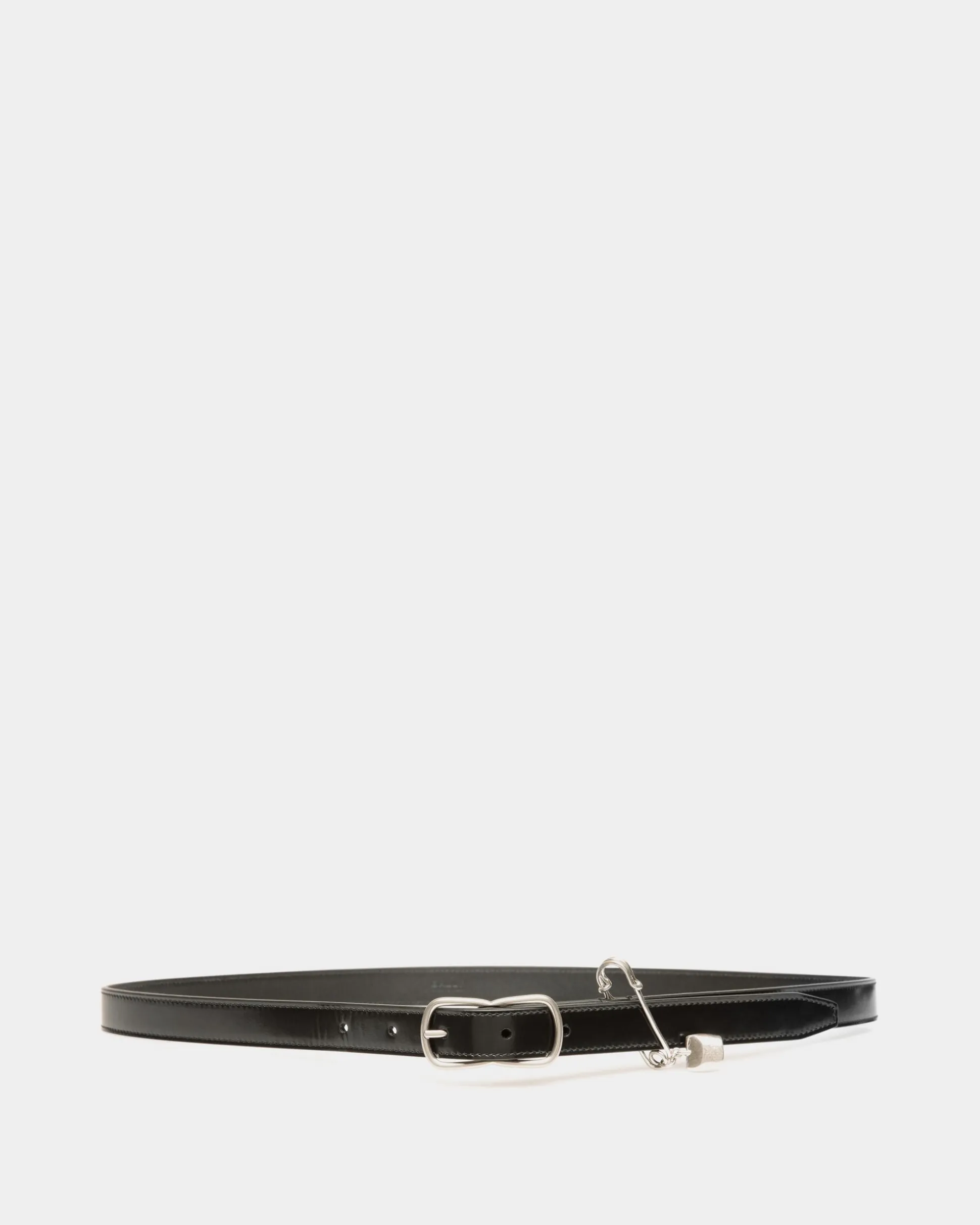 Loto Pin 20mm Belt In Black Leather