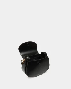 Lune Crossbody Bag In Black Leather