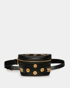 Mountain Belt Bag  in Black Leather