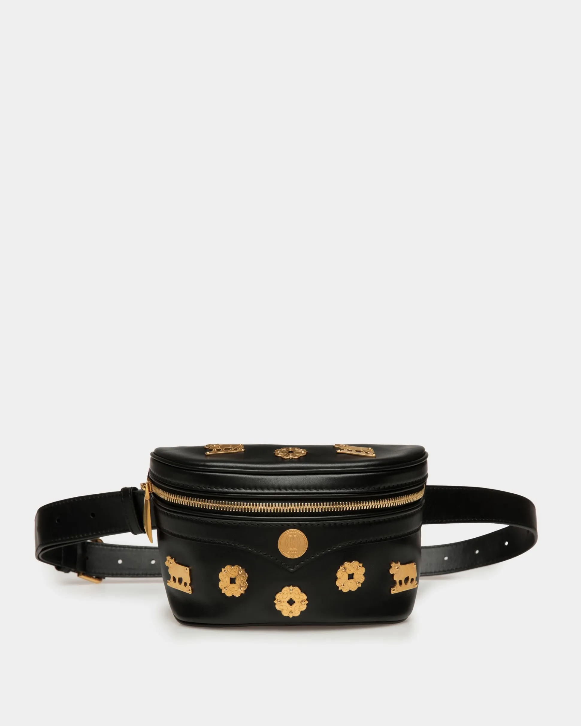Mountain Belt Bag in Black Leather