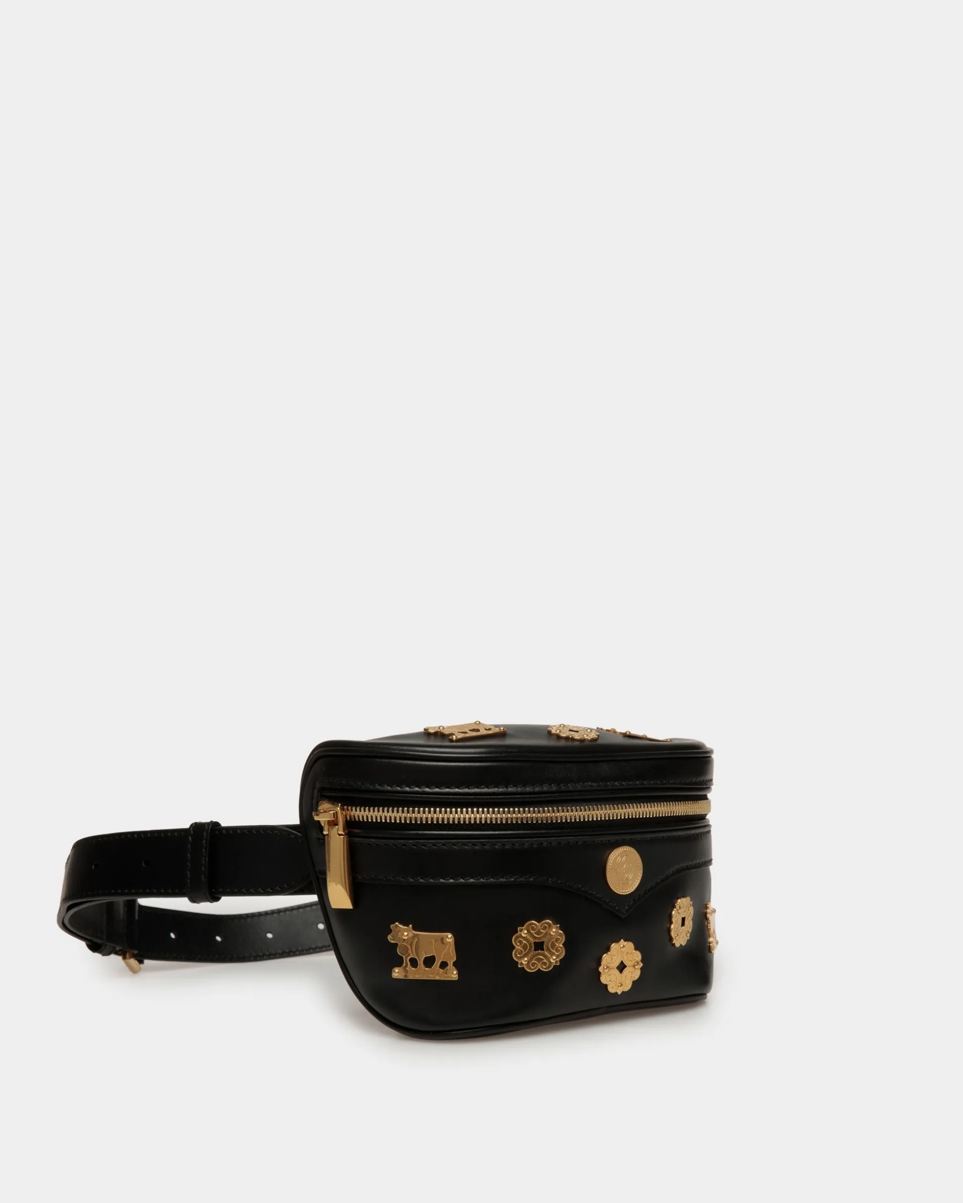 Mountain Belt Bag in Black Leather