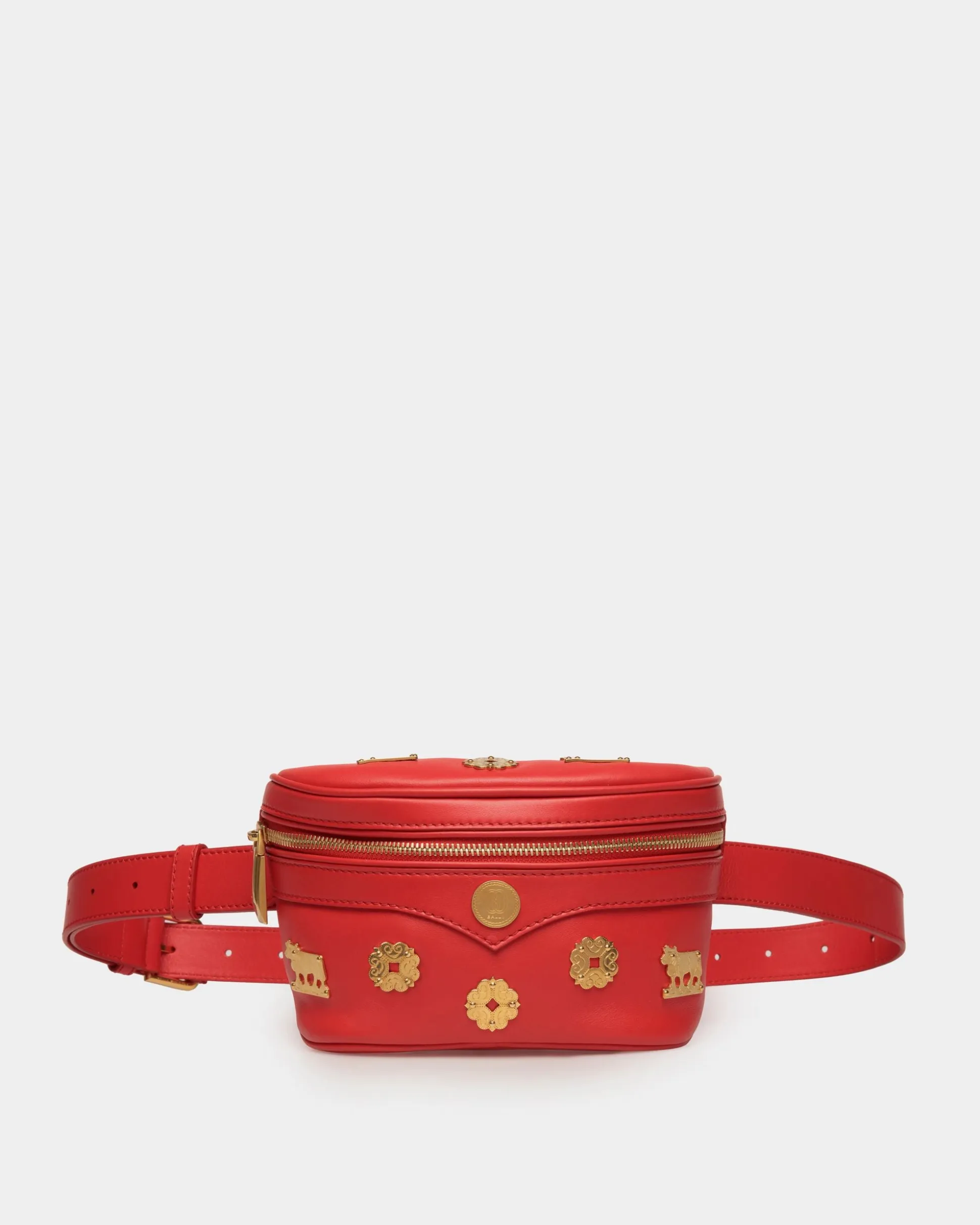 Mountain Belt Bag in Red Leather