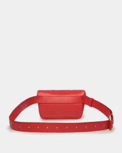 Mountain Belt Bag in Red Leather