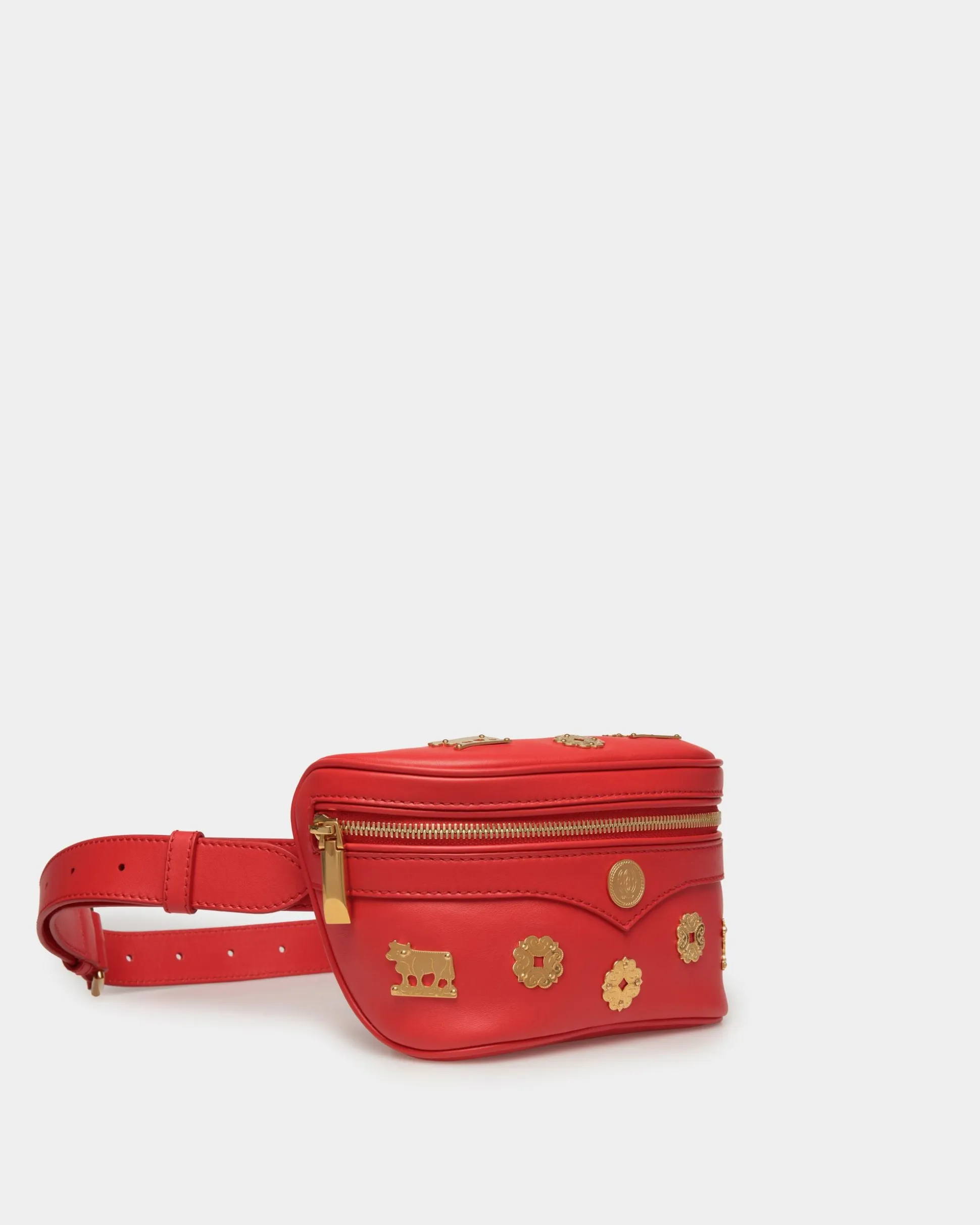 Mountain Belt Bag in Red Leather