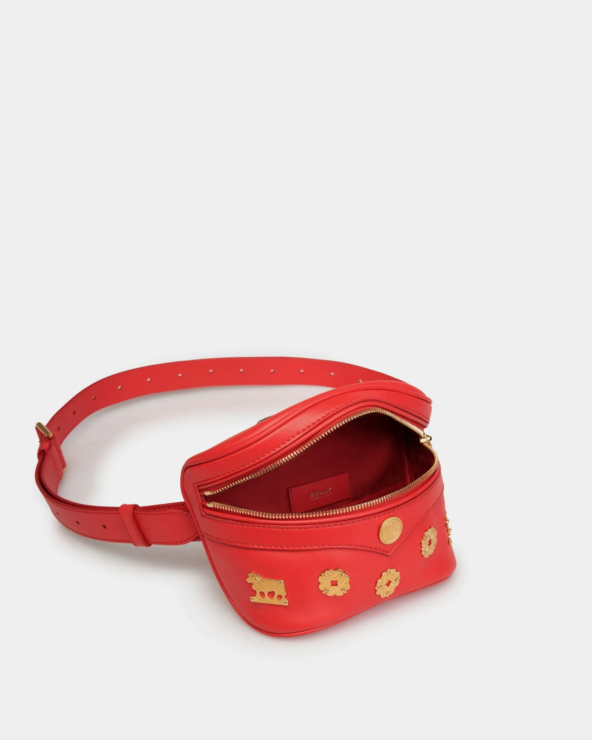 Mountain Belt Bag in Red Leather