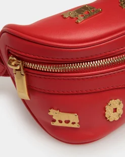 Mountain Belt Bag in Red Leather